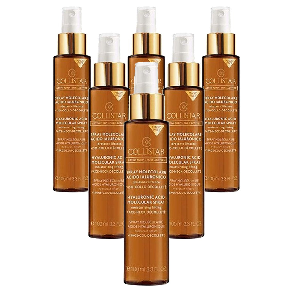 Collistar Attivi Puri Hyaluronzuur Moleculaire Spray 100 ml - 6-pack