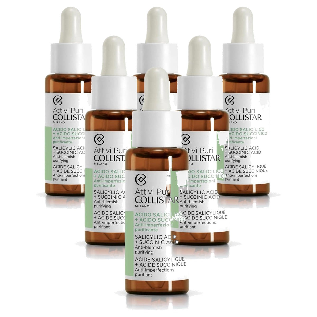 Collistar Attivi Puri Salicylic Acid + Succinic Acid 30 ml - 6-pack