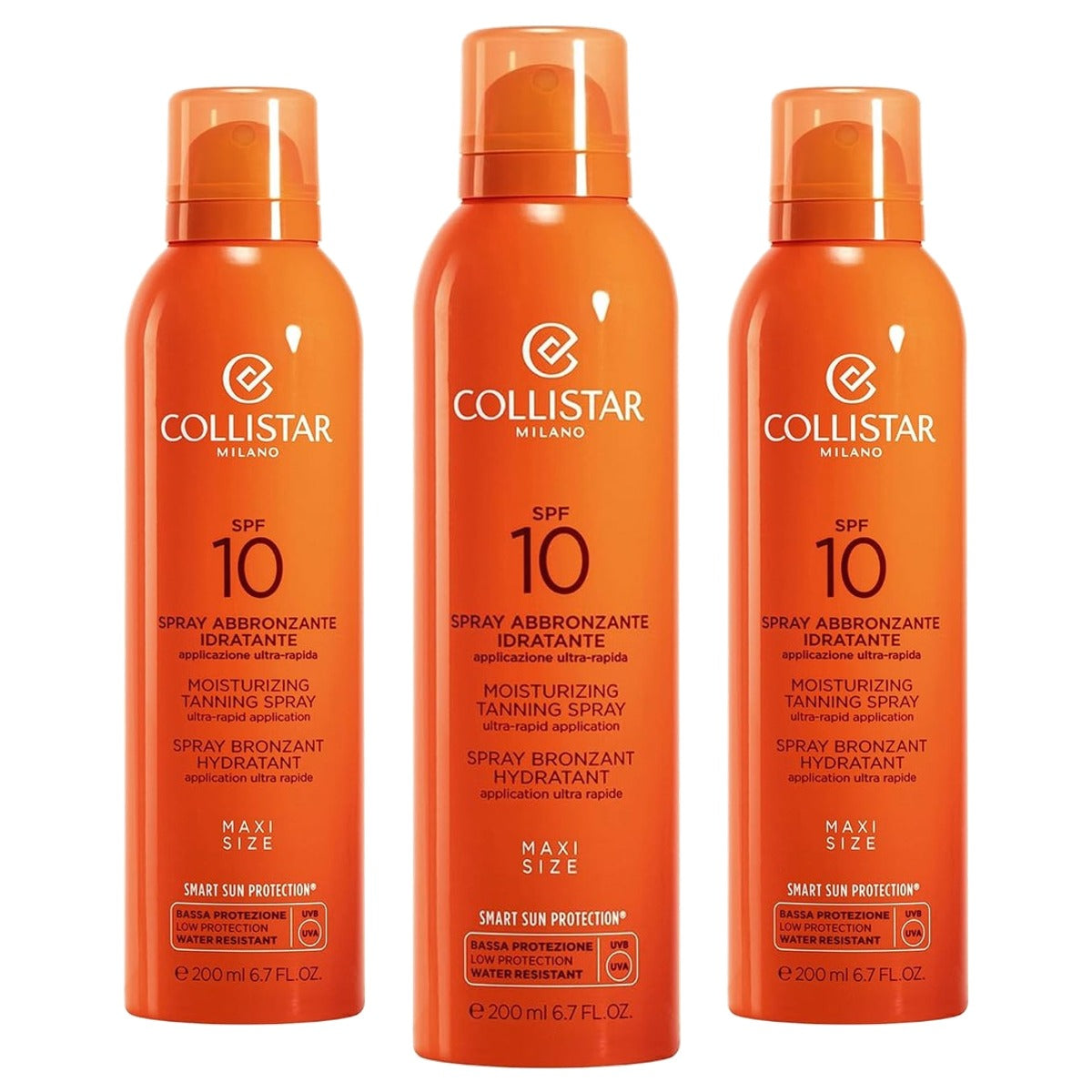 Collistar Vochtinbrengende Bruiningsspray LSF10 200 ml - 3-pack
