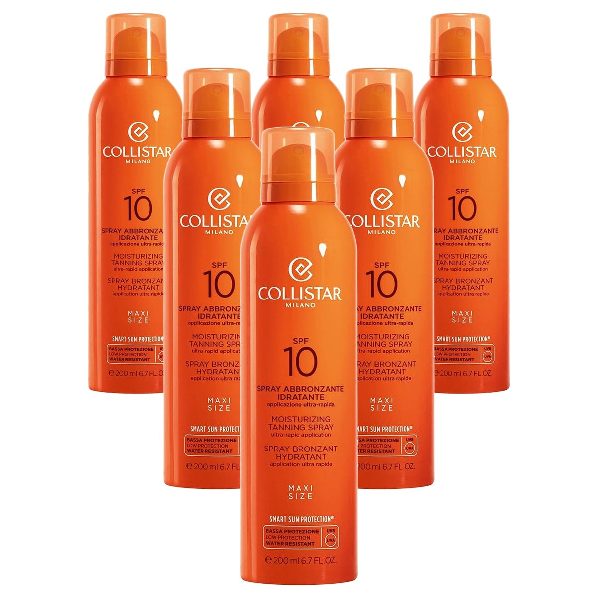 Collistar Vochtinbrengende Bruiningsspray LSF10 200 ml - 6-pack