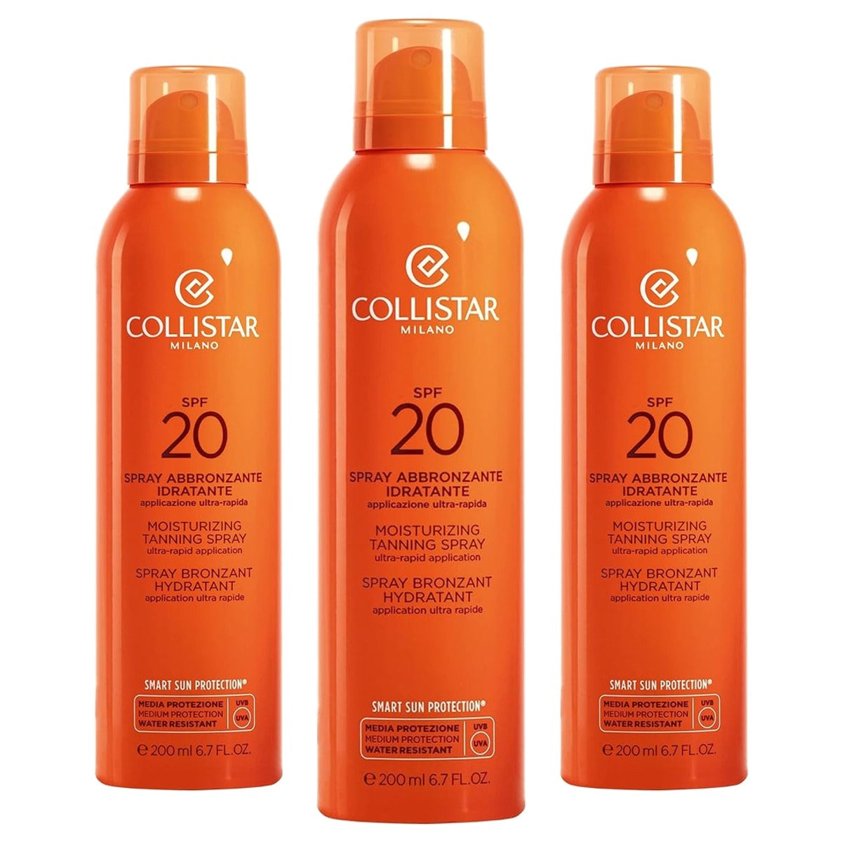 Collistar Bruiningsspray SPF 20 Water- en Zweetbestendig 200 ml - 3-pack