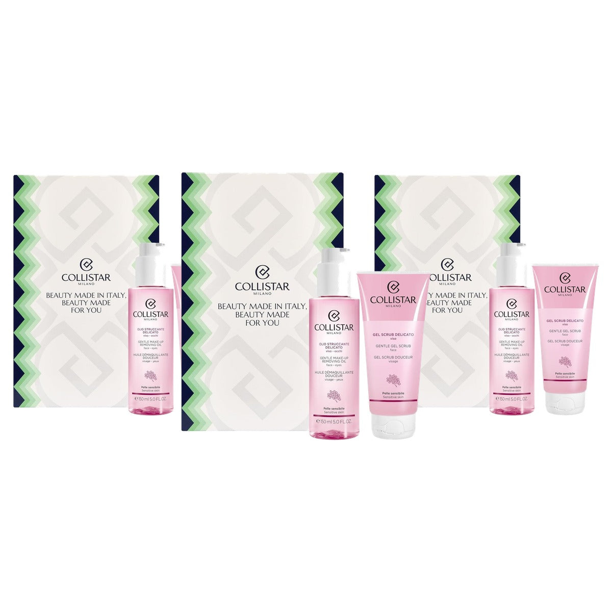 Collistar Cadeauset Zachte Reiniging Reinigingsolie 150 ml + Gezichtscrub 100 ml - 3-pack