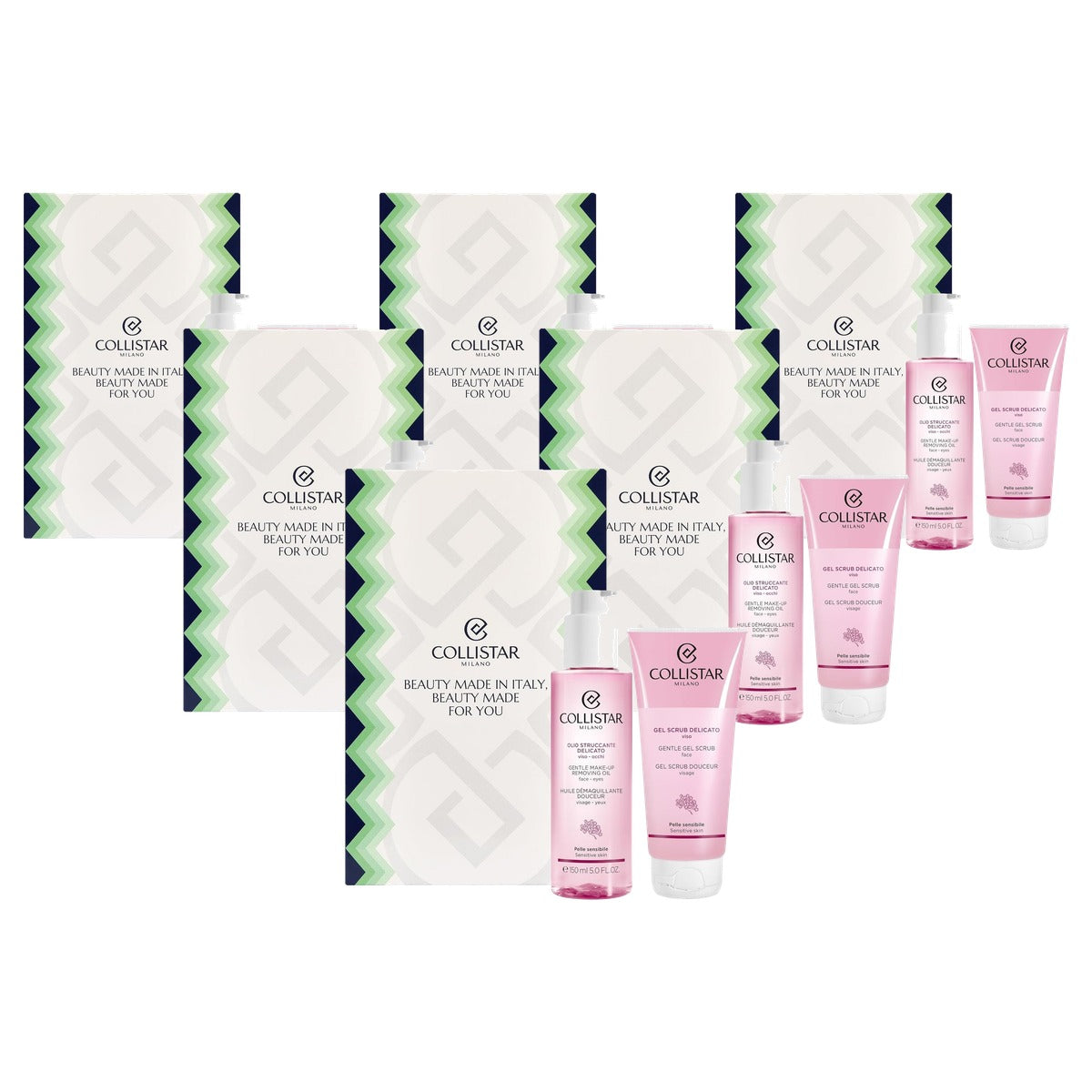 Collistar Cadeauset Zachte Reiniging Reinigingsolie 150 ml + Gezichtscrub 100 ml - 6-pack