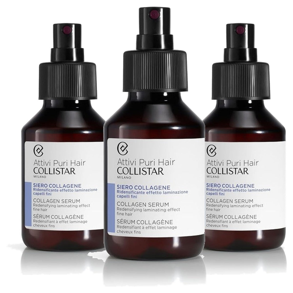Collistar Collageen Serumspray voor Fijn en Dun Haar 100 ml - 3-pack