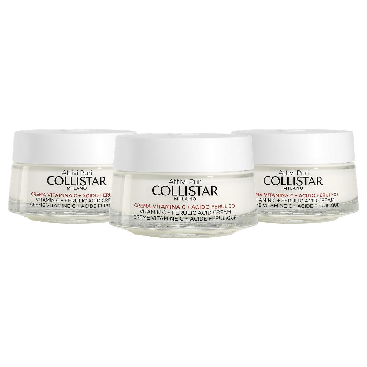 Collistar Crème met Vitamine C en Ferulazuur 50 ml - 3-pack