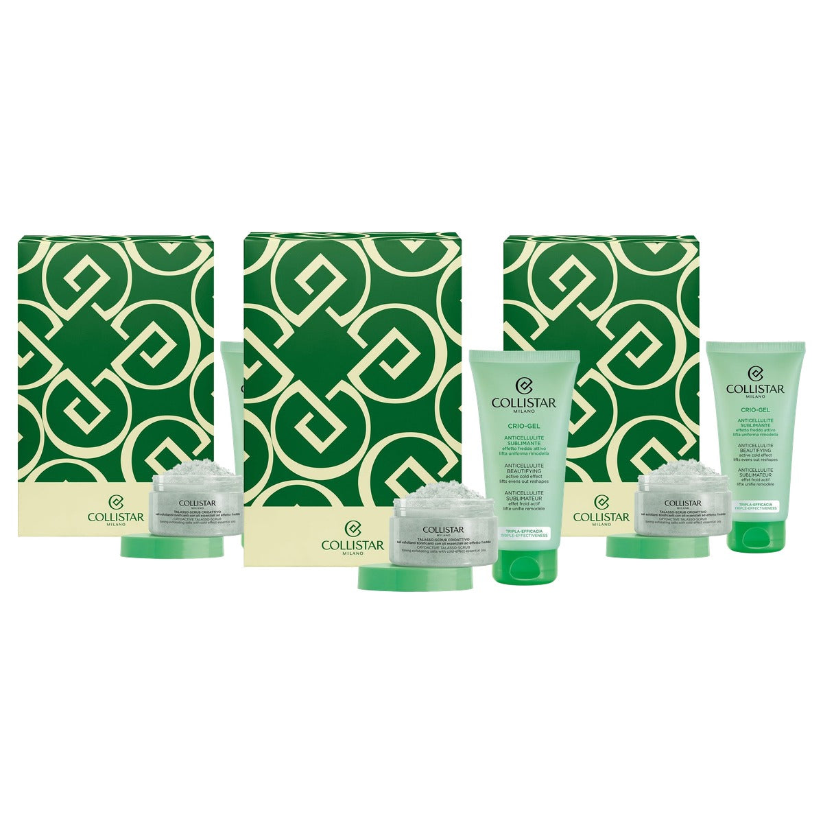 Collistar Crio-Gel Anti-Cellulitis 175 ml + Talasso-Scrub 150 g Cadeauset - 3-pack