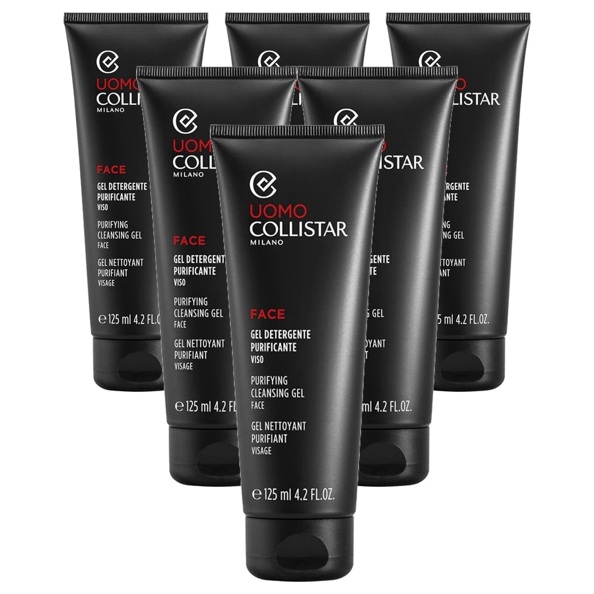 Collistar Gezichtsgel voor Heren met Actieve Kool 125 ml - 6-pack
