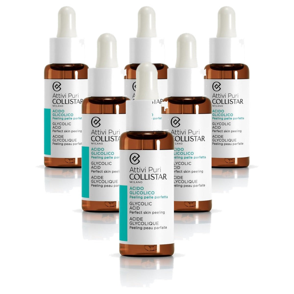 Collistar Actief Puur Glycolzuurserum Gezichtsdruppels 30 ml - 6-pack