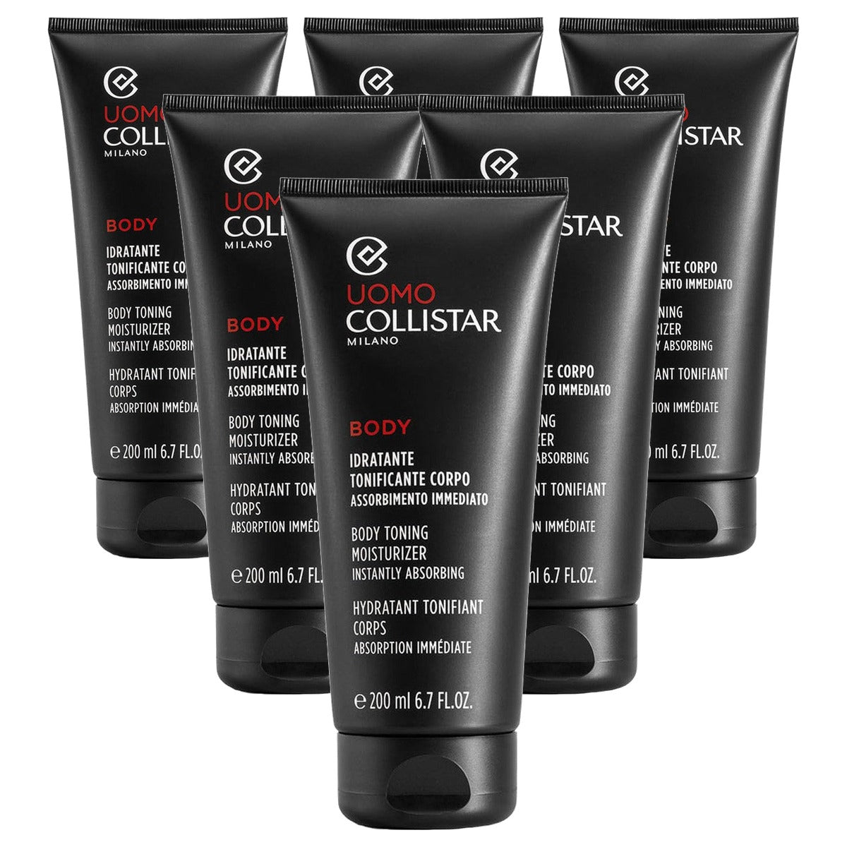 Collistar Verkwikkende Lichaamscrème voor Heren 200 ml - 6-pack