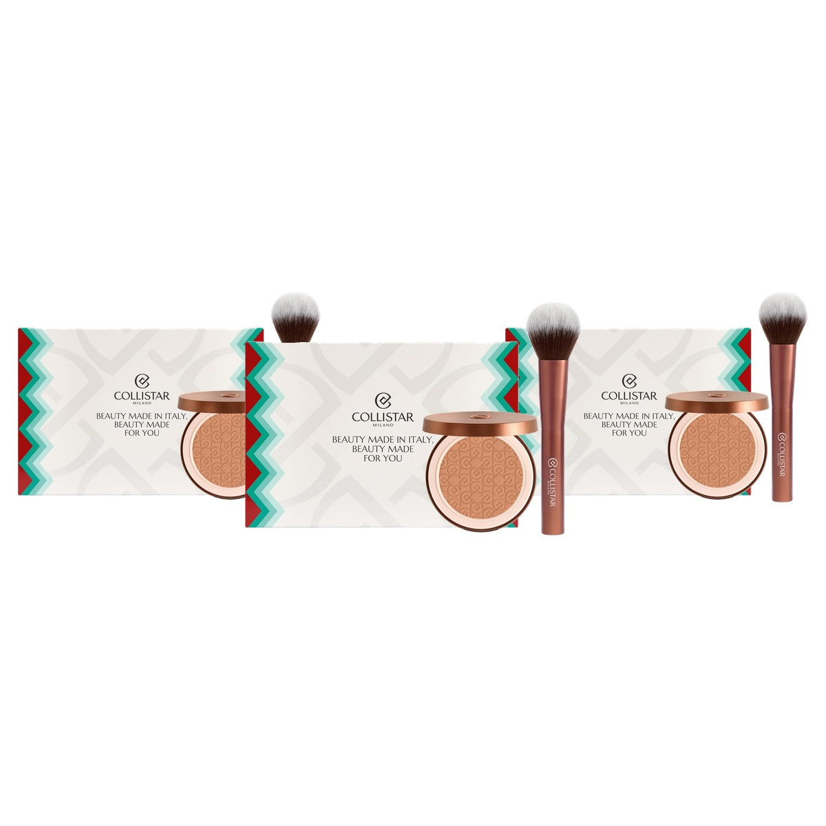 Collistar Magica Terra Cadeauset Bronzingpoeder 9 g + Professionele Kwast - 3-pack