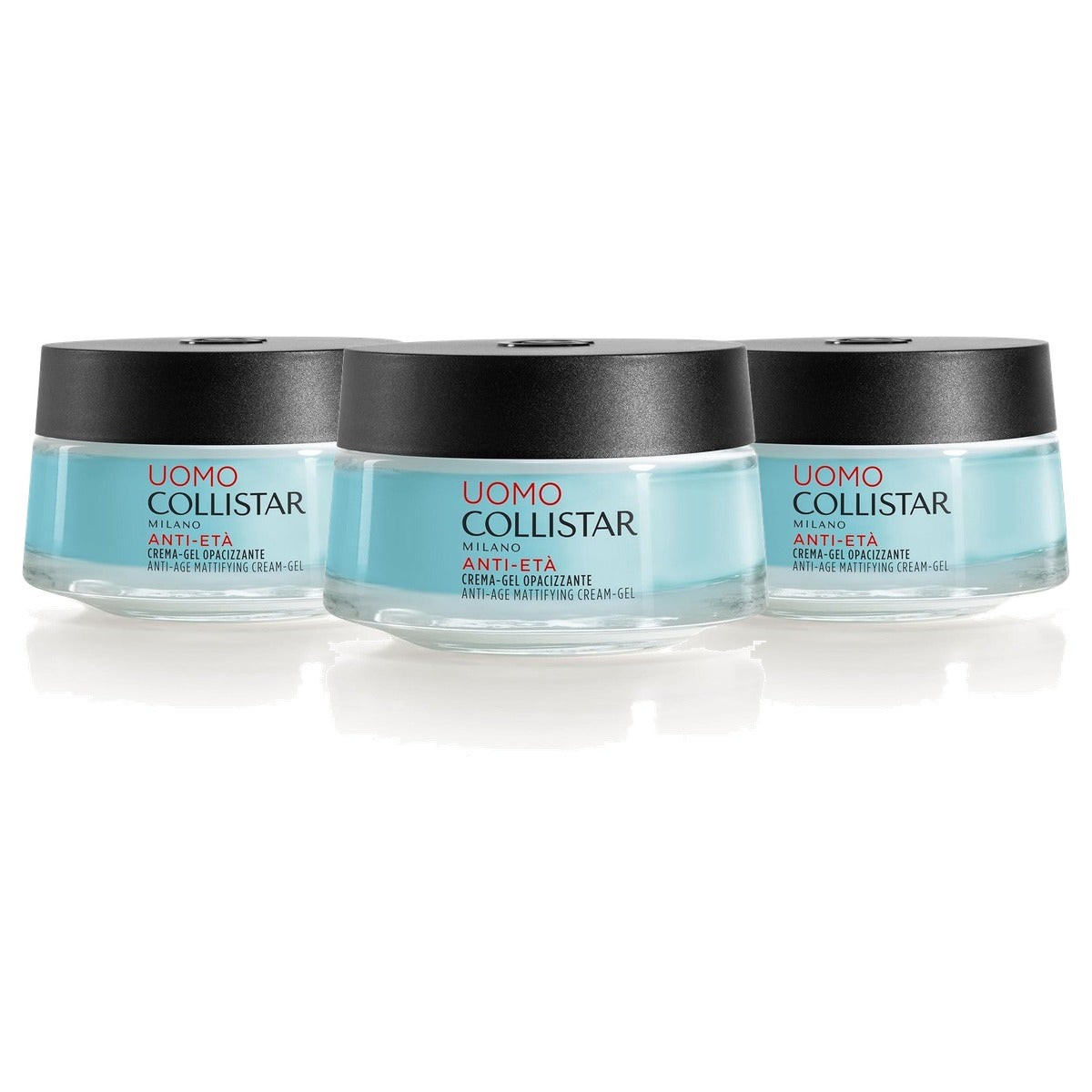 Collistar Matterende Anti-Aging Crèmegel voor Heren 50 ml - 3-pack
