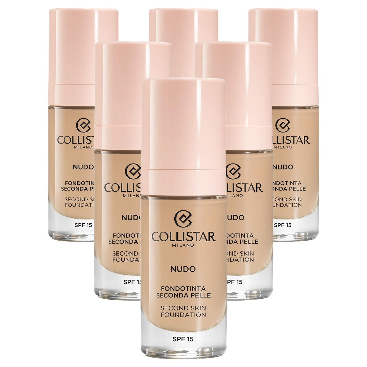Collistar Nude Second Skin Foundation SPF 15 2N Beige 30 ml - 6-pack