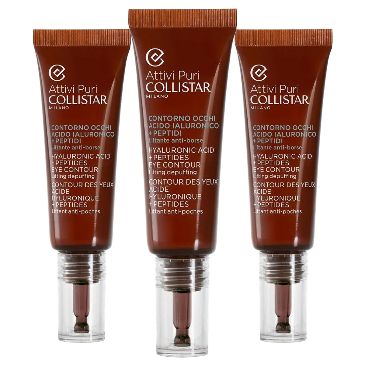 Collistar Oogverzorging Hyaluronzuur + Peptide Gelserum 15 ml - 3-pack