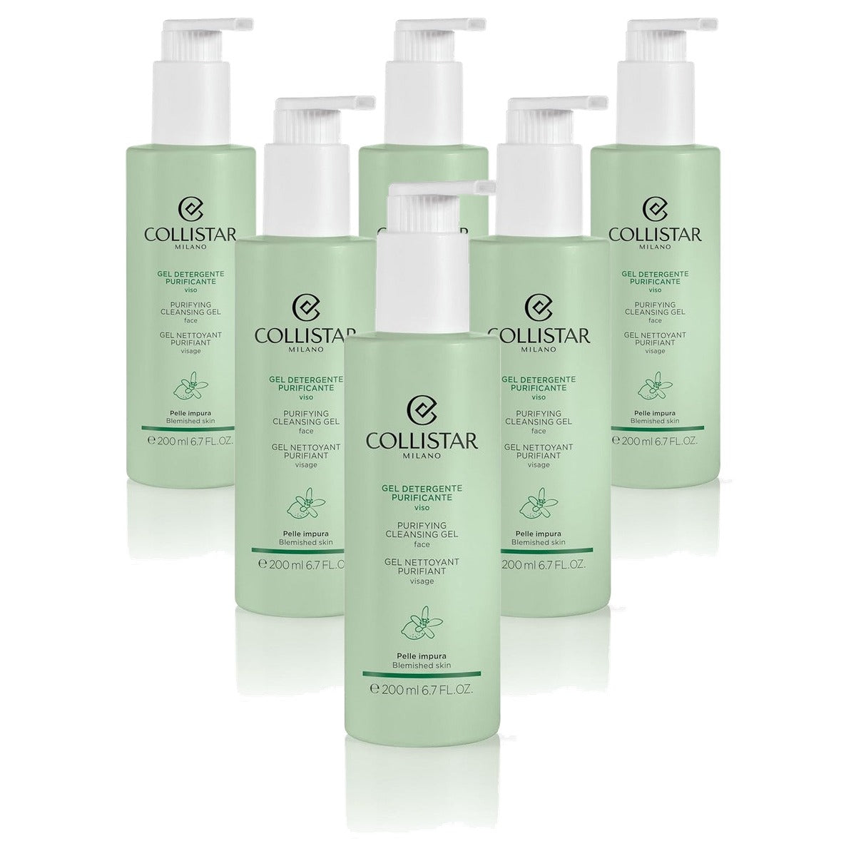 Collistar Reinigende Reinigingsgel voor Onzuivere Huid 200 ml - 6-pack