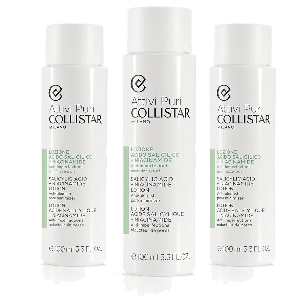 Collistar Salicylzuur Lotion met Niacinamide 100 ml - 3-pack
