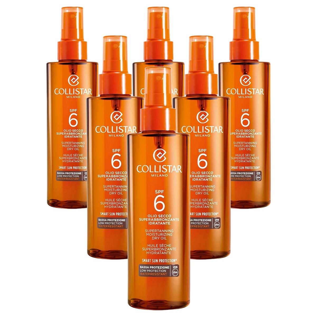 Collistar Vochtinbrengende Superbruinende Droge Olie SPF 6 Spray 200 ml - 6-pack