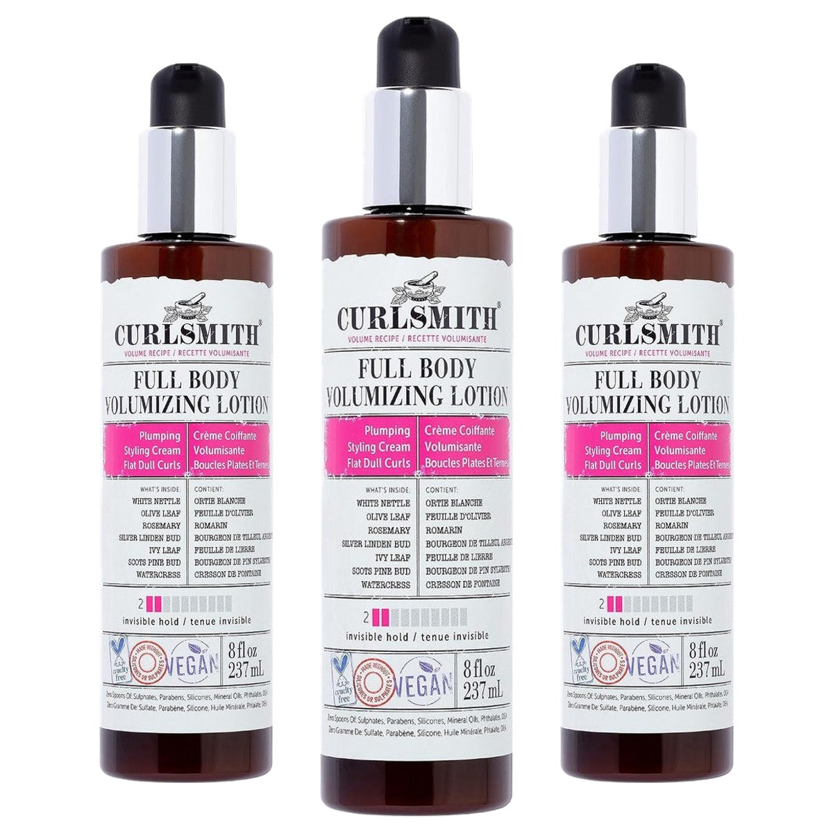 Curlsmith Full Body Volumizing Hair Lotion 237 ml - 3-pack