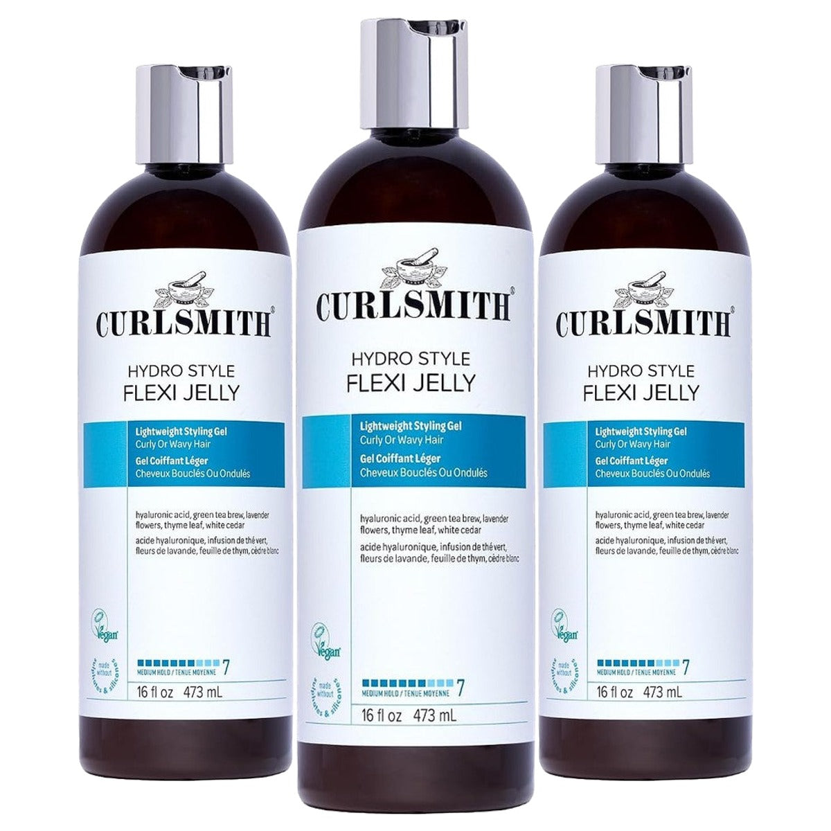 Curlsmith Hydro Style Flexi-Jelly Definitiegel voor Krullen 473 ml - 3-pack