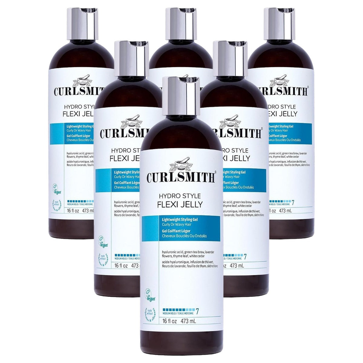Curlsmith Hydro Style Flexi-Jelly Definitiegel voor Krullen 473 ml - 6-pack