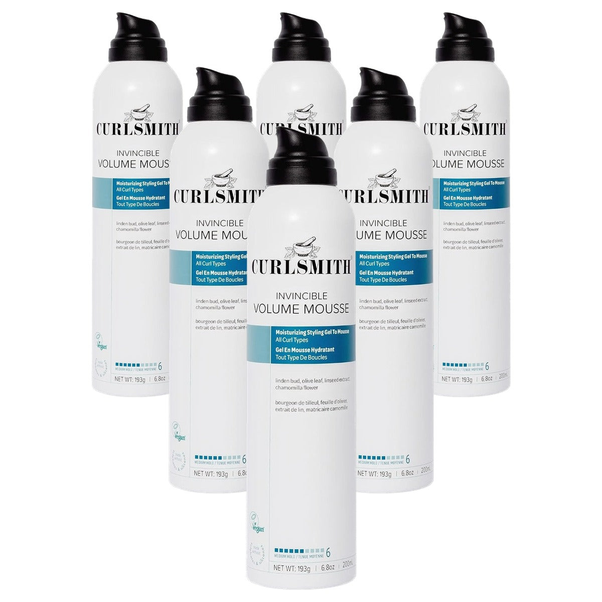 Curlsmith Onoverwinnelijke Volume Mousse - 6-pack