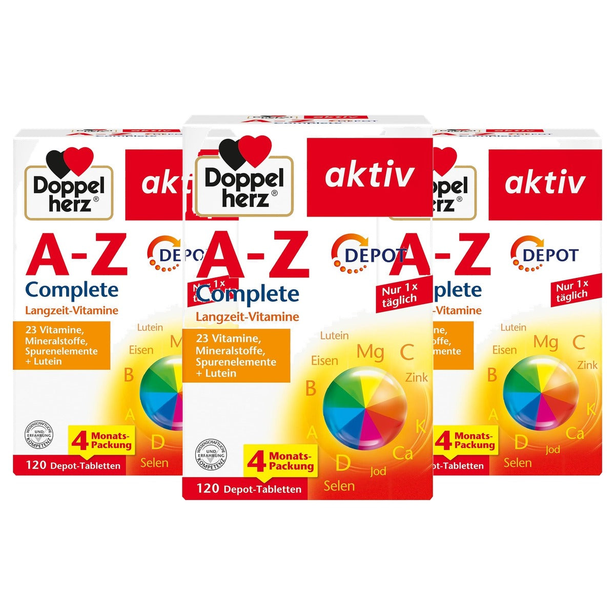 Doppelherz A-Z Depot Multivitaminen 120 Tabletten - 3-pack