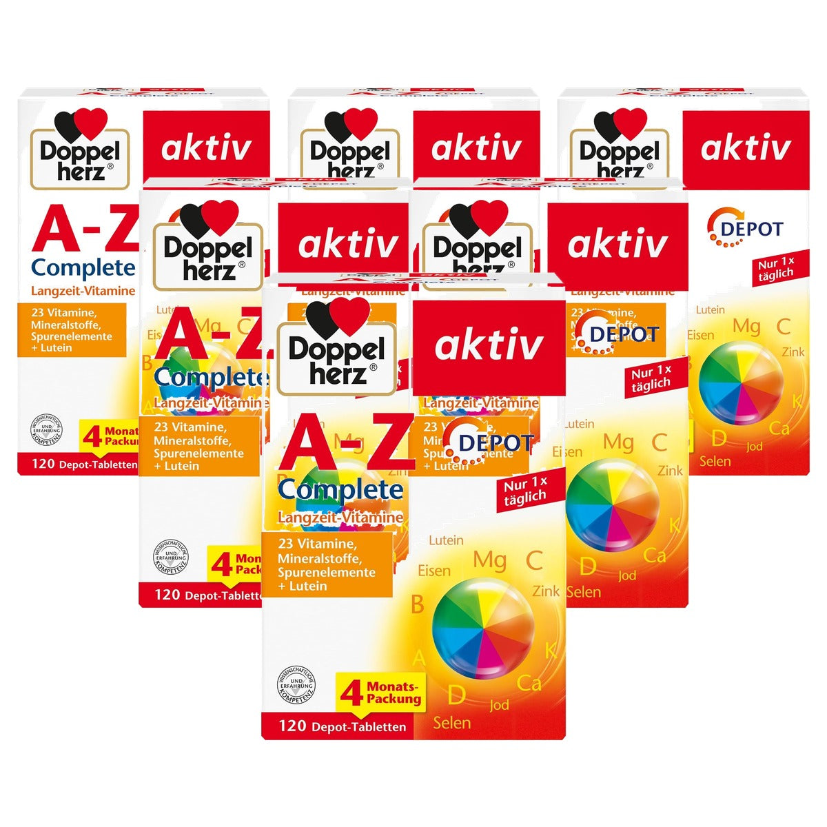 Doppelherz A-Z Depot Multivitaminen 120 Tabletten - 6-pack