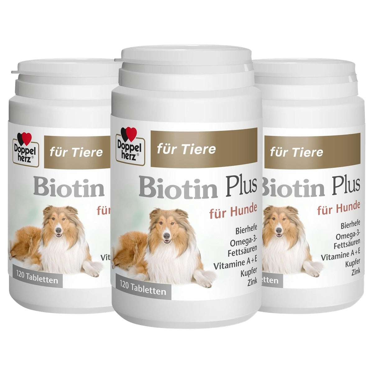 Doppelherz Biotine Plus voor Dieren voor Honden - 3-pack