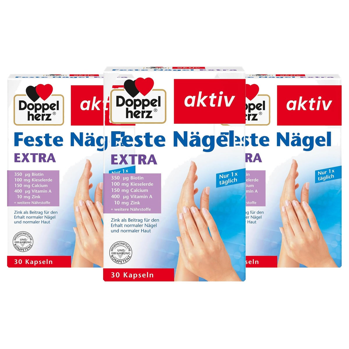 Doppelherz Extra Vaste Nagels Voedingssupplement 30 Capsules - 3-pack