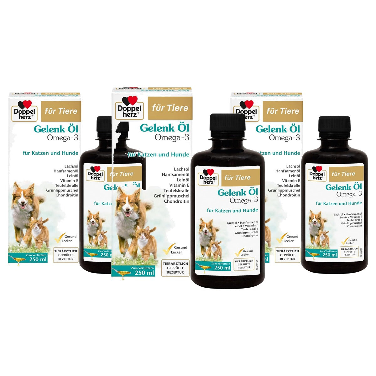Doppelherz voor Dieren Gewrichtscomplex voor Katten 250 ml - 3-pack