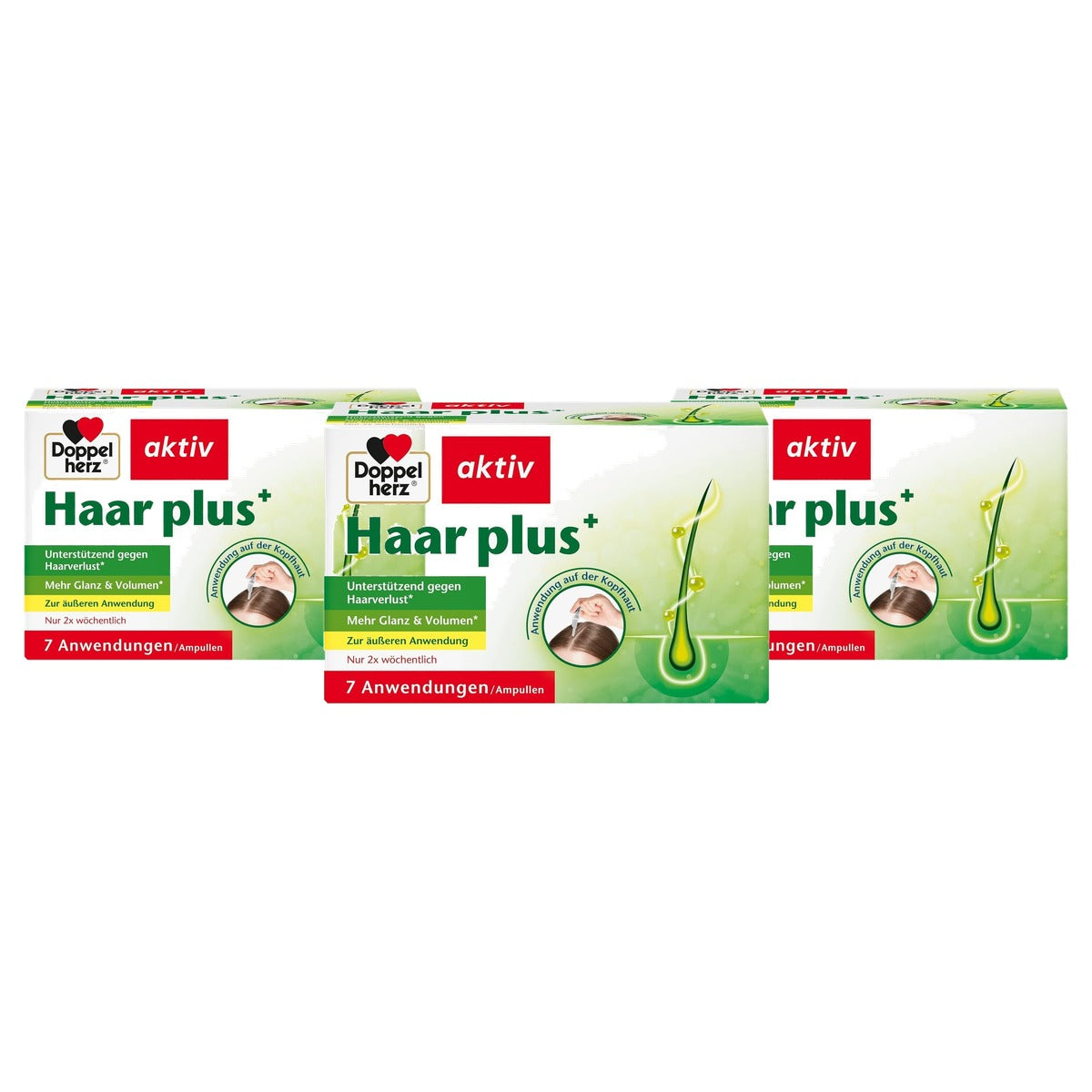 Doppelherz Haar Plus+ Verzorgingsampullen 7 x 6 ml - 3-pack