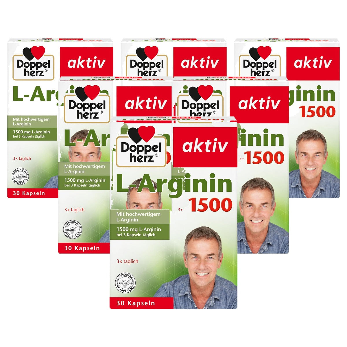 Doppelherz L-Arginine 1500 Voedingssupplement 30 Capsules - 6-pack