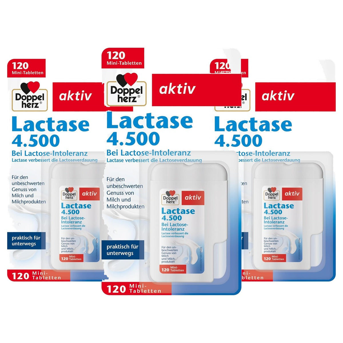 Doppelherz Lactase 4.500 120 tabletten - 3-pack