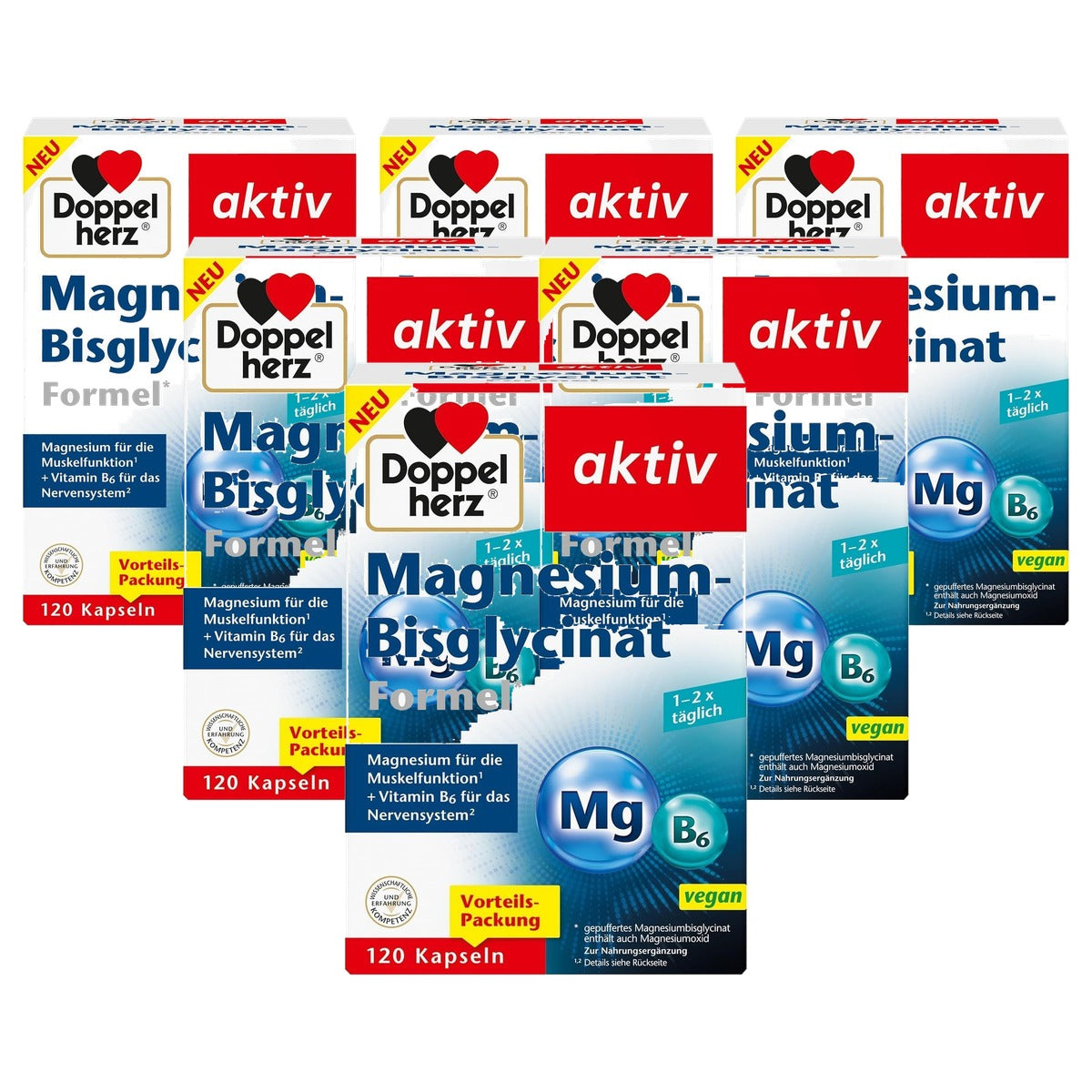 Doppelherz Magnesium-Bisglycinaat Formule 120 Capsules - 6-pack