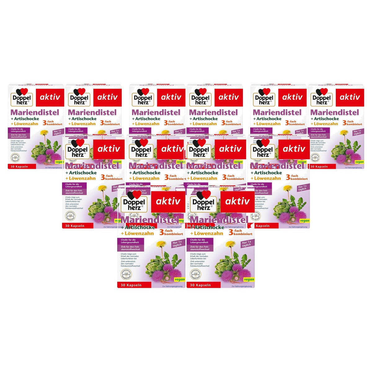 Doppelherz Mariadistel, Artisjok en Paardenbloem 2 x 30 Capsules - 6-pack
