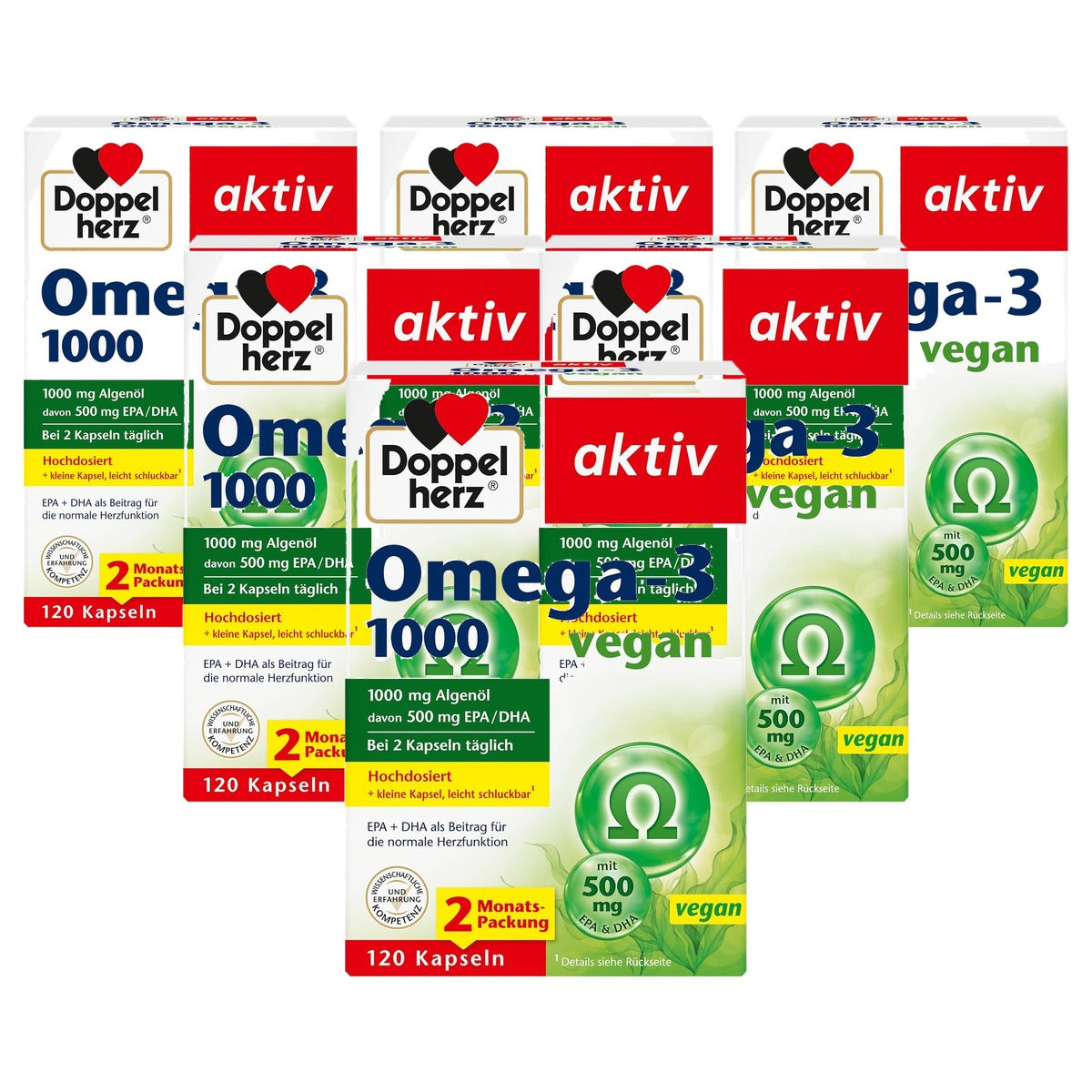 Doppelherz Omega-3 1000 Veganistisch 120 Capsules - 6-pack