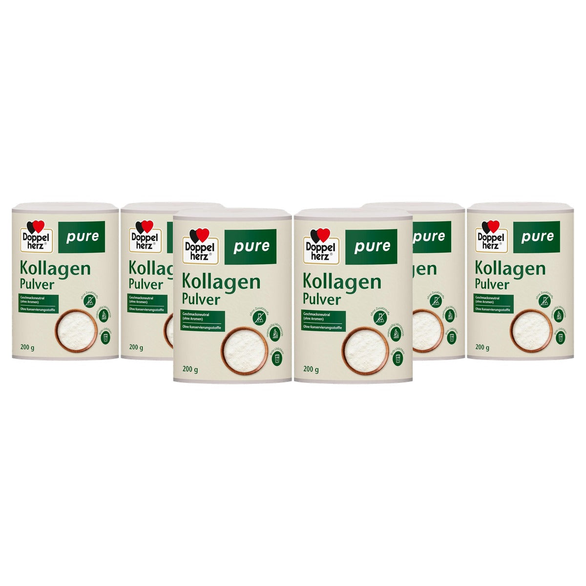 Doppelherz Pure Collageenpoeder Smaakneutraal 2 x 200 g - 3-pack