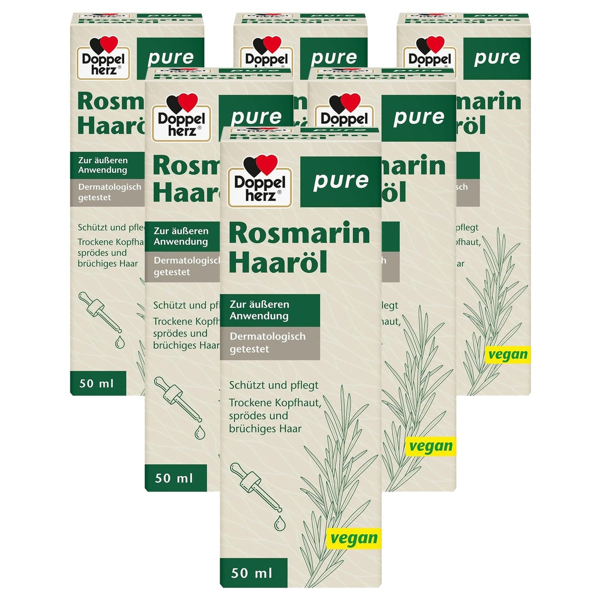 Doppelherz Pure Rozemarijn Haarolie 50 ml - 6-pack