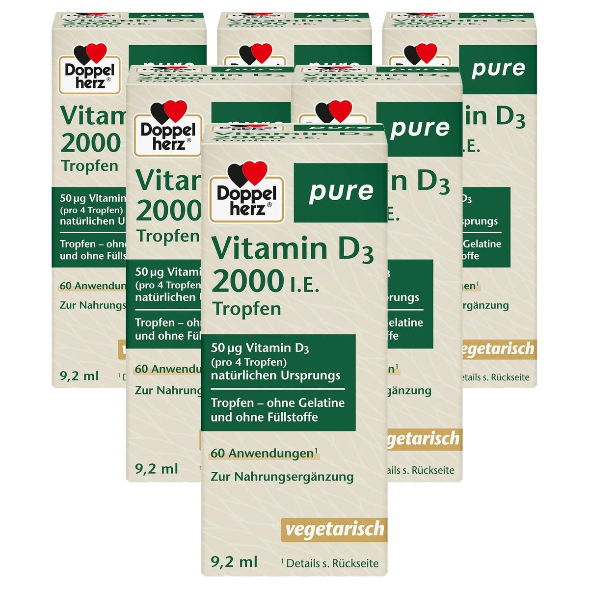 Doppelherz Pure Vitamine D3 Druppels 9,2 ml - 6-pack