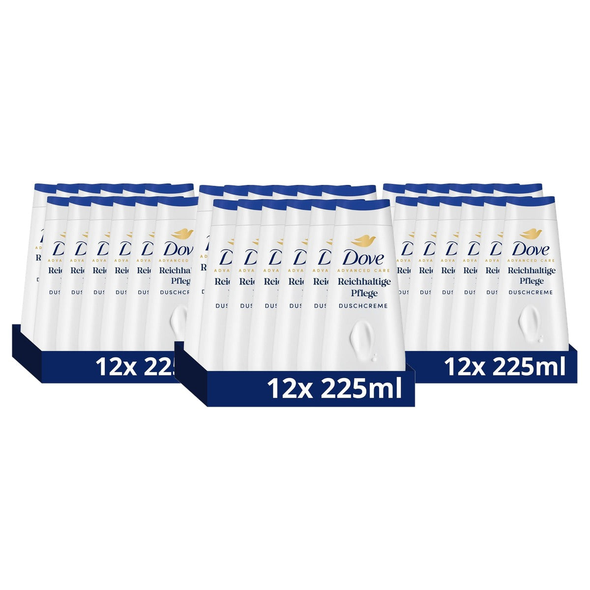Dove Advanced Care Douchecrème Rijke Verzorging 3 x 225 ml - Voordeelverpakking