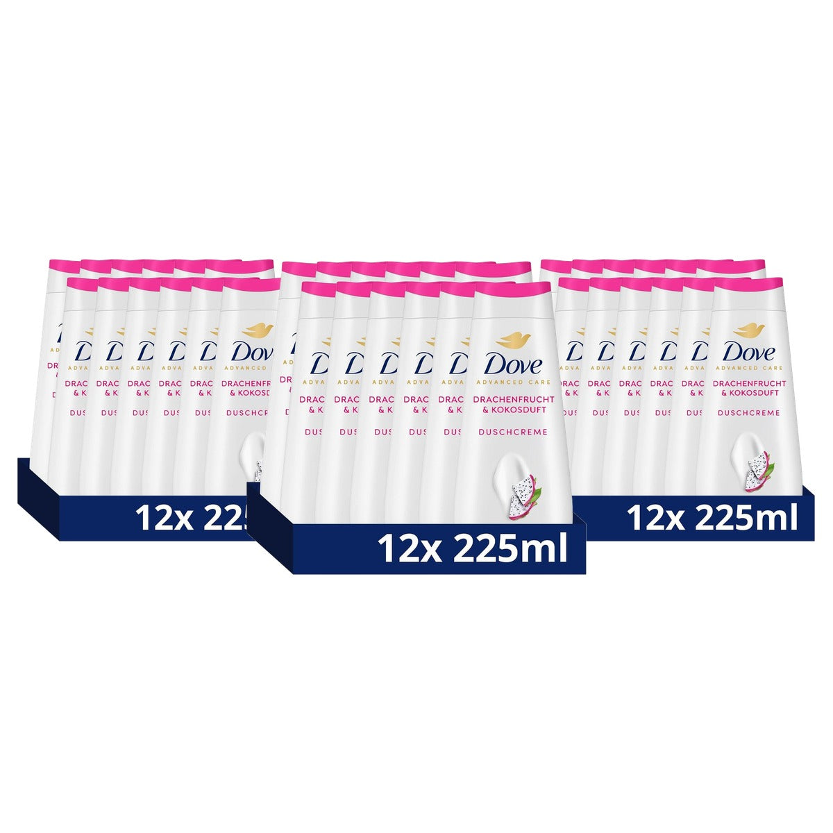 Dove Advanced Care Douchecrème Verkwikkende verzorging 3 x 225 ml - Voordeelverpakking