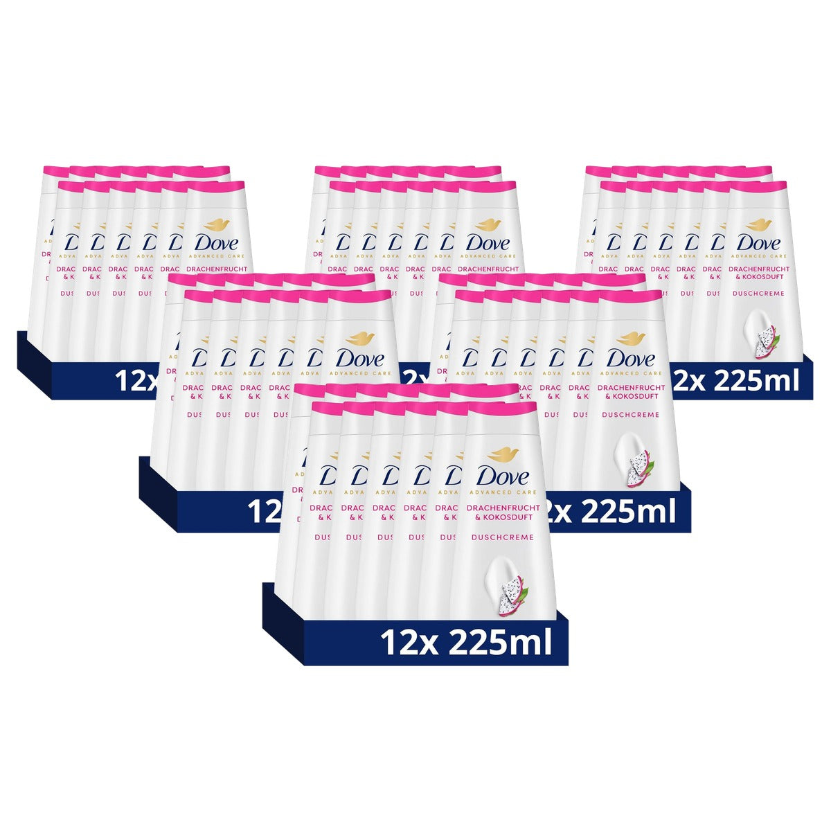 Dove Advanced Care Douchecrème Verkwikkende verzorging 6 x 225 ml - Voordeelverpakking