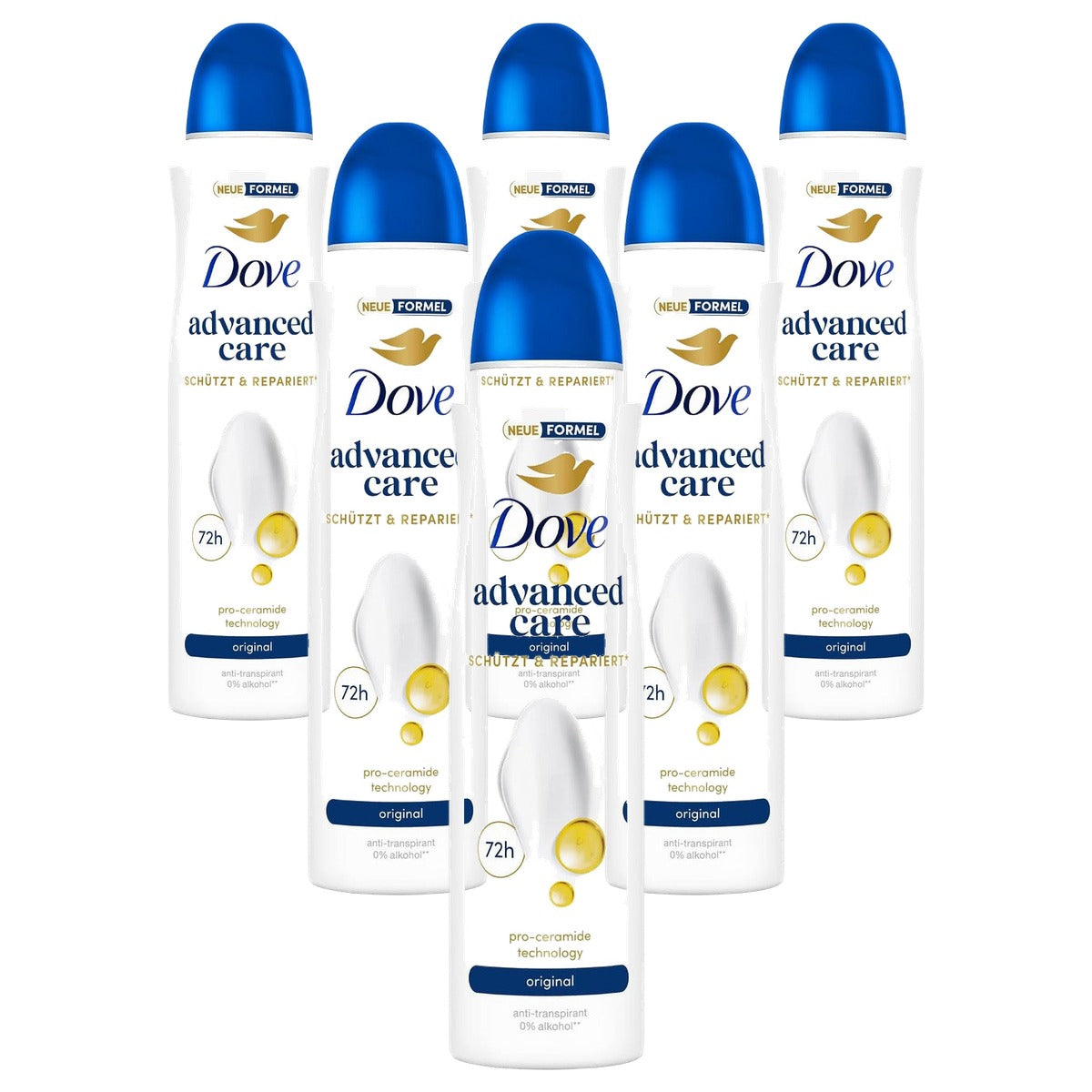 Dove Advanced Care Original deodorantspray 6 x 150 ml - Voordeelverpakking