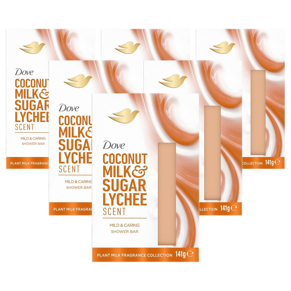 Dove Beauty Bar Kokosmelk & Sugar Lychee 6 x 141 g - Voordeelverpakking