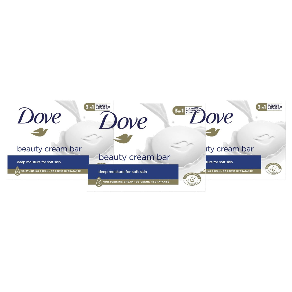 Dove Beauty Cream Bar Wasstuk 3 x 90 g - Voordeelverpakking