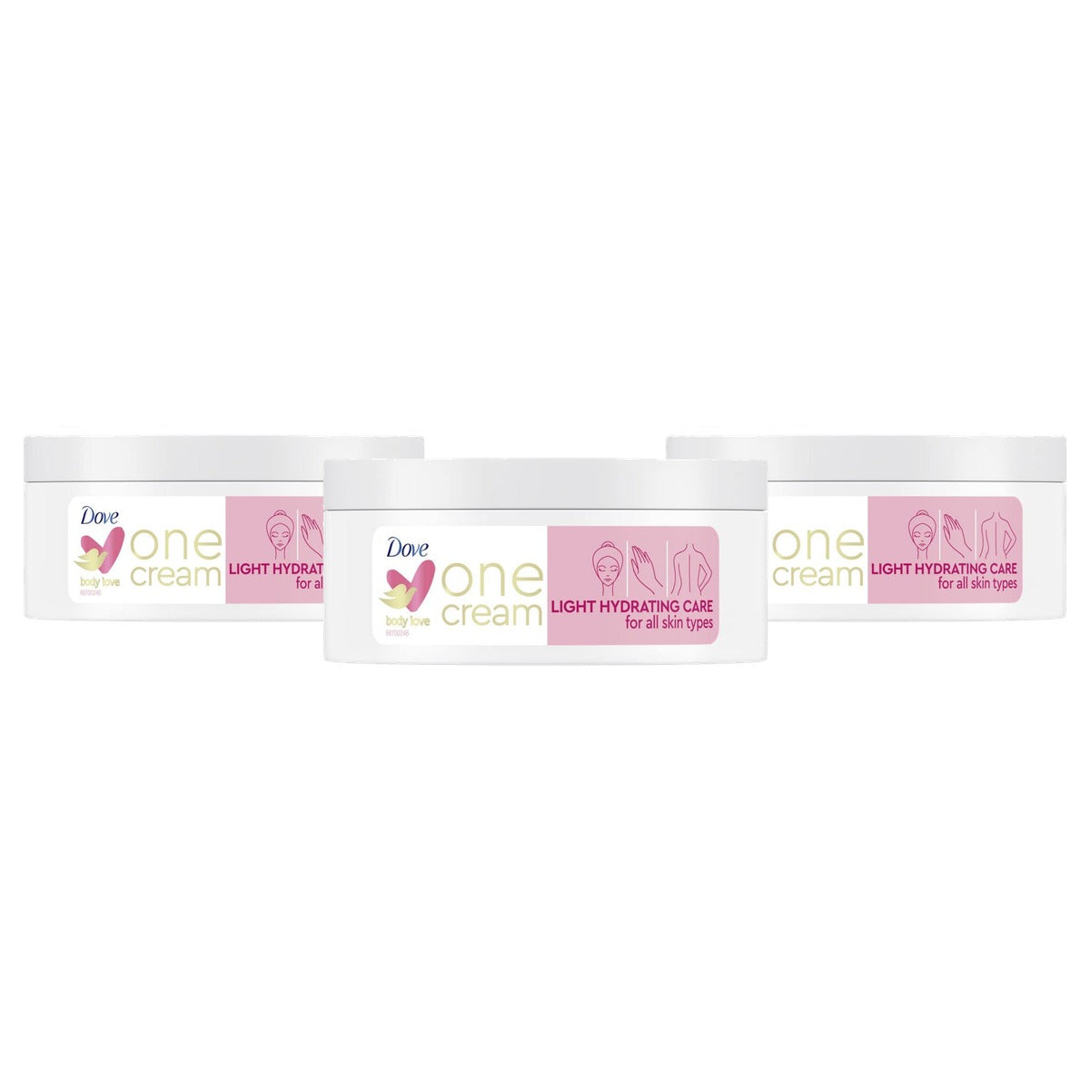 Dove Body Love One Cream Light Hydration 3 x 250 ml - Voordeelverpakking