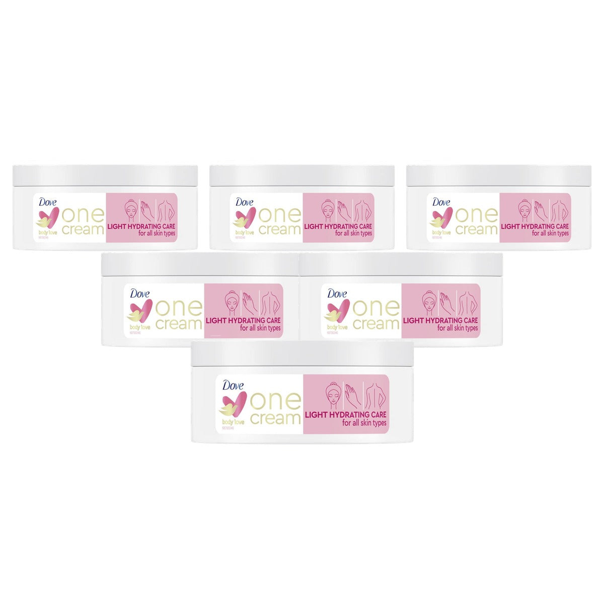 Dove Body Love One Cream Light Hydration 6 x 250 ml - Voordeelverpakking