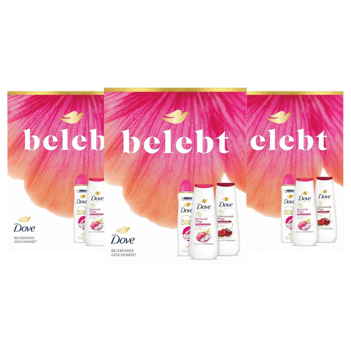 Dove Cadeauset Advanced Care Belebt - 3-pack