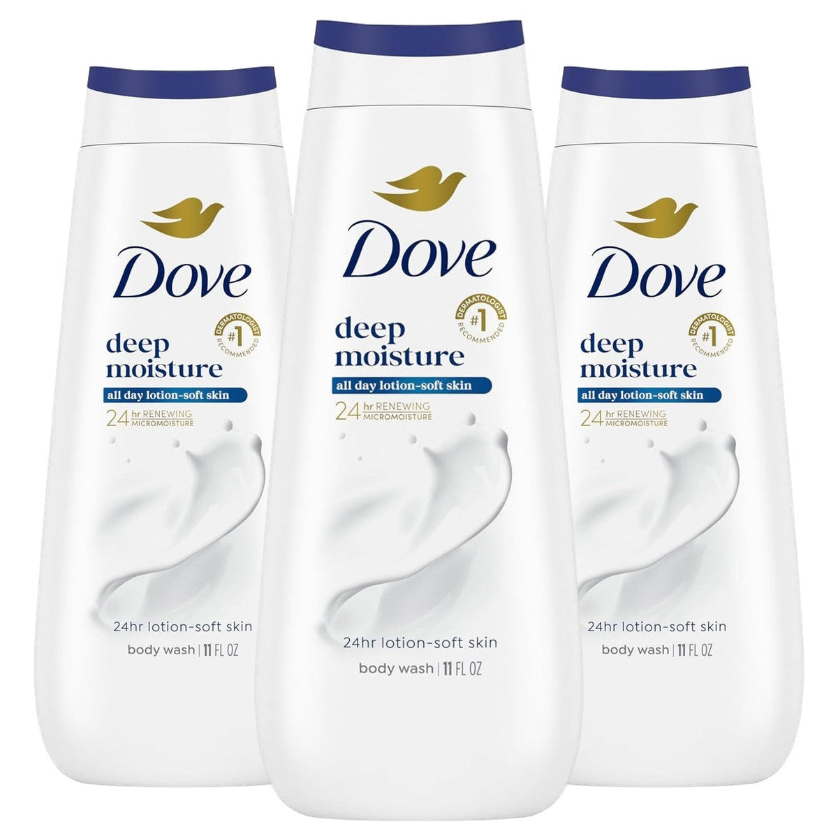 Dove Deep Moisture Nourishing Body Wash 12 OZ - 3-pack