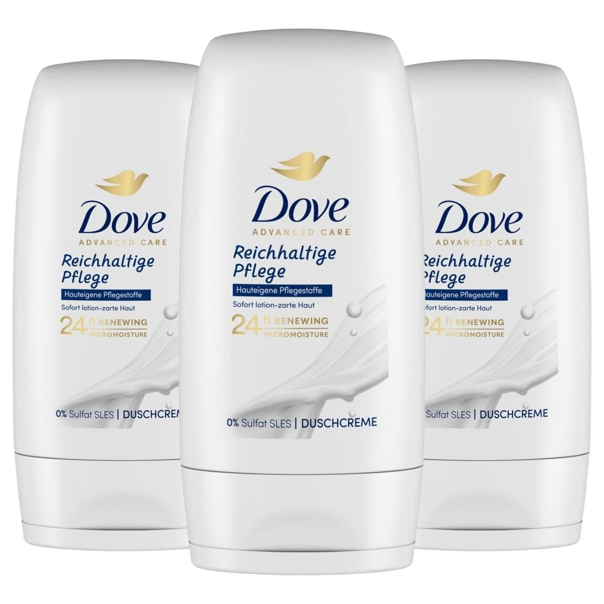 Dove Douchegel Deep Moisturizing voor droge huid 3 x 55 ml - Voordeelverpakking