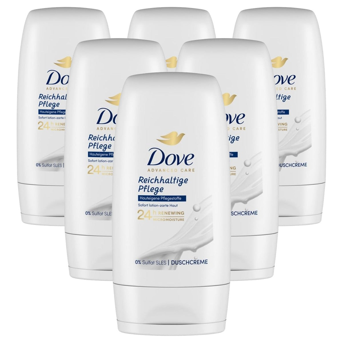 Dove Douchegel Deep Moisturizing voor droge huid 6 x 55 ml - Voordeelverpakking